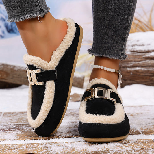 Women's Flat Lamb Wool Slippers