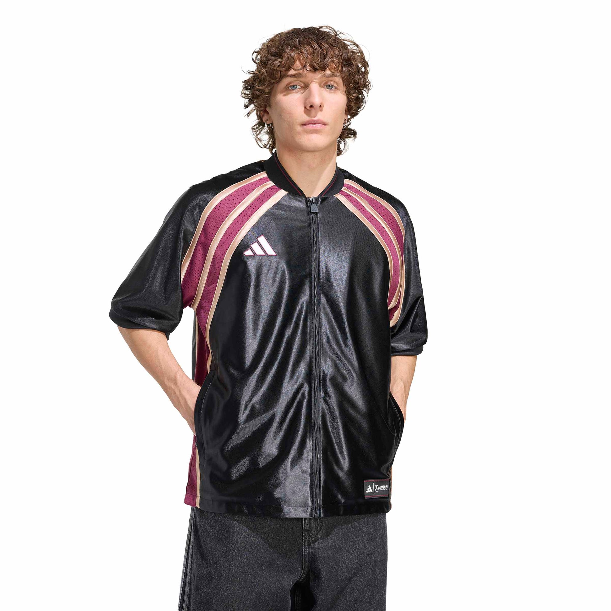 '+ Mercedes AMG Petronas F1 Las Vegas Baseball Shirt 'Victory Crimson'