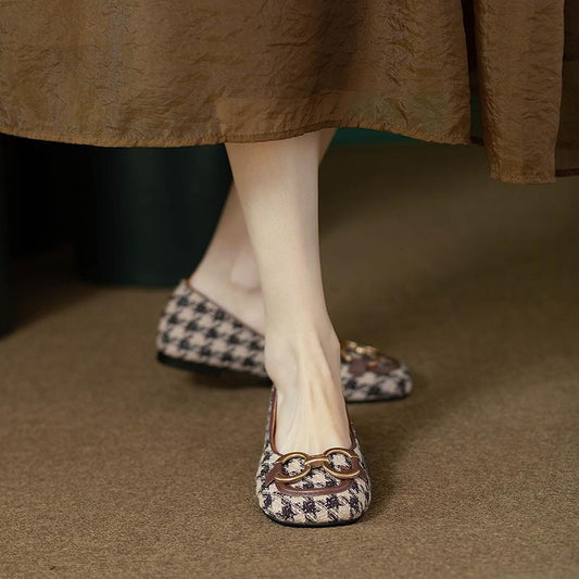 Women's Retro Toe Flat Shoes